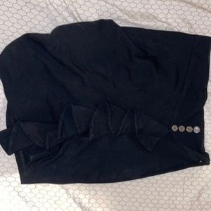Eva Franco Black Zip-Up Skirt